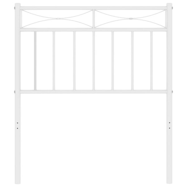 vidaXL Tête de lit métal blanc 75 cm