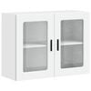vidaXL Armoire murale de cuisine avec porte en verre Porto blanc