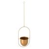 ProGarden Pot suspendu pour plantes 20,5x15x39 cm dor&eacute;