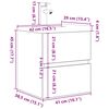 vidaXL Ensemble de meubles de salle de bain 2 pcs gris b&eacute;ton
