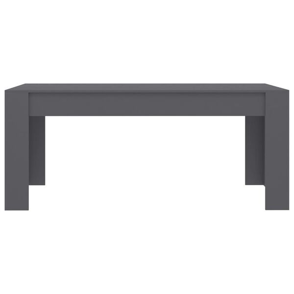 vidaXL Table de salle &agrave; manger Gris 180 x 90 x 76 cm Agglom&eacute;r&eacute;