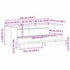 vidaXL Lit d'appoint Ch&ecirc;ne artisanal 90 x 200 cm Bois d'ing&eacute;nierie