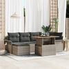 vidaXL Ensemble de canap&eacute; de jardin 7 pcs Gris Poly rotin