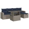 vidaXL Salon de jardin avec coussins 6pcs gris r&eacute;sine tress&eacute;e