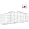 vidaXL Paniers &agrave; gabions arqu&eacute;s 18 pcs 200x30x60/80 cm Fer galvanis&eacute;