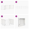 vidaXL Barri&egrave;re pour chiens avec porte 6 panneaux bois de sapin massif