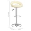 vidaXL Tabourets de bar lot de 2 cr&egrave;me similicuir