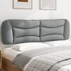 vidaXL Coussin de tête de lit Hvar gris clair 180 cm tissu