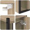 vidaXL Ensemble de mobilier de salle de bain 4 pcs Ch&ecirc;ne Sonoma