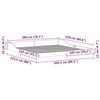vidaXL Cadre de lit Brun cire 200 x 220 cm Pin massif