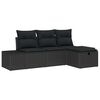 vidaXL Ensemble de canap&eacute; de jardin 4 pc polyrotin
