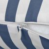 vidaXL Oreiller d'ext&eacute;rieur lot de 2 Impression rayure 60 x 40 cm Bleu