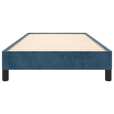 vidaXL Cadre de lit sans matelas bleu foncé 90x200 cm velours