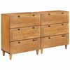 vidaXL Buffet 2 pc 120 x 33,5 x 75 cm bois de manguier massif Marron