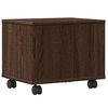 vidaXL Support d'imprimante avec roulettes ch&ecirc;ne marron 41x32x34,5 cm