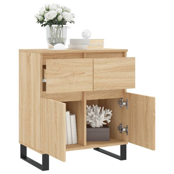 vidaXL Buffet Ch&ecirc;ne sonoma 60x35x70 cm Bois d'ing&eacute;nierie