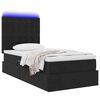 vidaXL Lit avec rangement et LED avec LED Noir 100 x 200 cm Velours