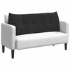 vidaXL Coussin de Dos Noir 120 x 24 x 50 cm Velours