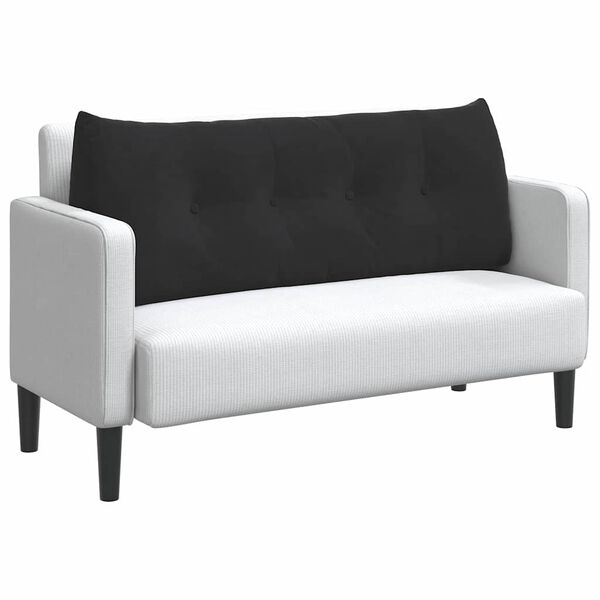 vidaXL Coussin de Dos Noir 120 x 24 x 50 cm Velours