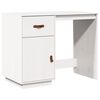 vidaXL Bureau Blanc 95x50x75 cm Bois massif de pin