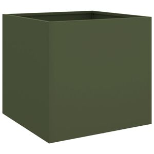 vidaXL Jardini&egrave;re vert olive 42x40x39 cm acier