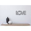 Homemania D&eacute;coration murale Mot Love 50x20 cm Acier Noir