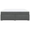 vidaXL Sommier &agrave; lattes de lit avec matelas Gris fonc&eacute; 180x200cm Tissu
