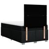 vidaXL Sommier &agrave; lattes de lit avec matelas noir 120x190 cm tissu