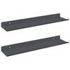 vidaXL &Eacute;tag&egrave;re flottante 2 pcs Anthracite 40 x 8,5 x 2,5 cm Acier
