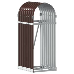 vidaXL Porte-b&ucirc;ches marron 40x45x100 cm acier galvanis&eacute;