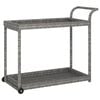 vidaXL Chariot de bar Gris 100x45x83 cm R&eacute;sine tress&eacute;e