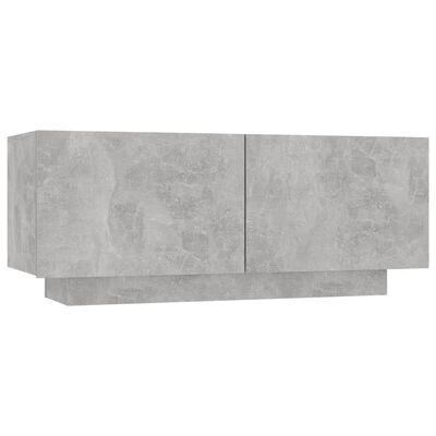 vidaXL Table de chevet gris béton 100x35x40 cm bois d'ingénierie