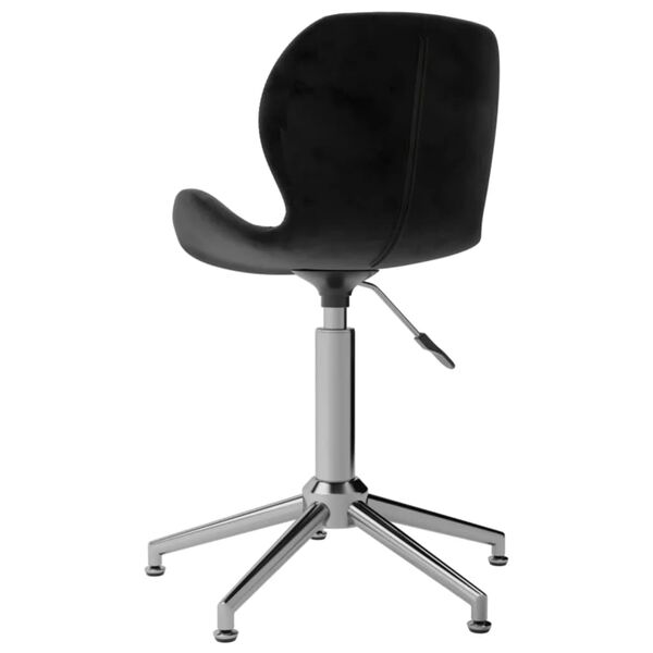 vidaXL Chaise pivotante de bureau Noir Velours