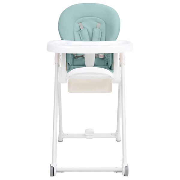 vidaXL Chaise haute b&eacute;b&eacute; Turquoise Aluminium