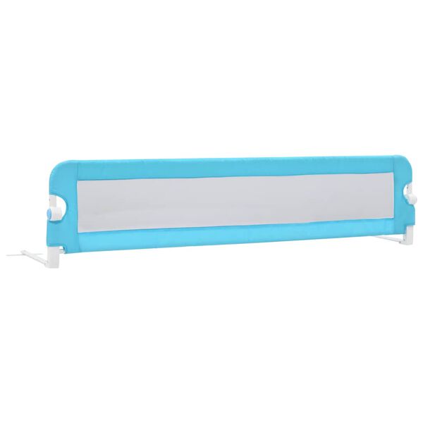 vidaXL Barri&egrave;re de s&eacute;curit&eacute; de lit d'enfant Bleu 180x42 cm Polyester