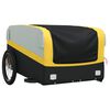 vidaXL Remorque de v&eacute;lo noir et jaune 45 kg fer