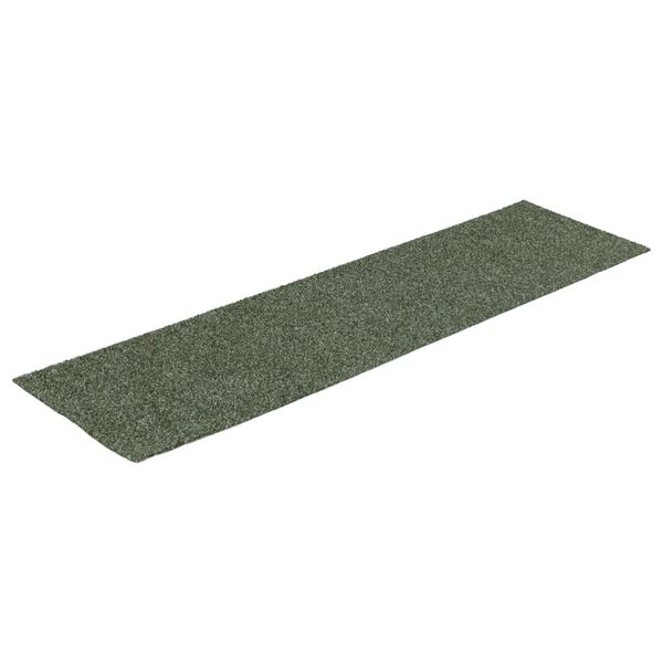 vidaXL Tapis d'escalier autocollants 30 pi&egrave;ces 76 x 20 cm Vert Rectangulaire