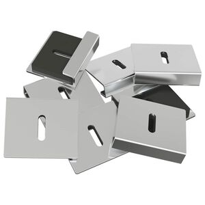 vidaXL Support de Miroir 2 pcs Nickel 35 x 30 x 8,3 mm Acier