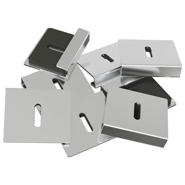 vidaXL Support de Miroir 2 pcs Nickel 35 x 30 x 8,3 mm Acier