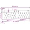 vidaXL T&ecirc;te de lit suspendue Bordeaux 210 x 55 x 7 cm tissu