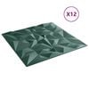vidaXL Panneaux muraux 12 pcs vert 50x50 cm XPS 3 m² améthyste