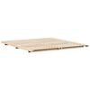 vidaXL Cadre de lit sur&eacute;lev&eacute; Marron 200 x 220 cm Bois massif en pin