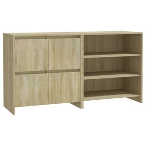 vidaXL Buffets 2 pcs Ch&ecirc;ne sonoma Bois d'ing&eacute;nierie
