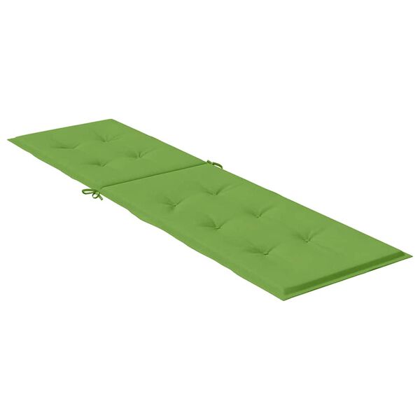 vidaXL Coussin de chaise longue vert mélangé (75+105) x 50 x 4 cm tissu