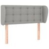 vidaXL T&ecirc;te de lit avec oreilles Gris clair 83x23x78/88 cm Tissu