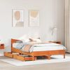 vidaXL Cadre de lit avec tiroirs cire marron 120x200cm bois pin massif