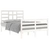 vidaXL Cadre de lit sans matelas blanc bois massif 120x200 cm
