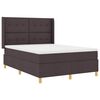 vidaXL Lit &agrave; ressorts avec matelas Marron 140 x 190 cm tissu
