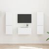 vidaXL Ensemble meuble TV 5 pcs Blanc Bois d'ing&eacute;nierie
