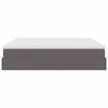 vidaXL Cadre de lit ottoman avec matelas gris 180x200 cm similicuir